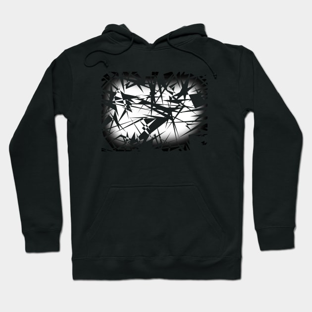 Broken TV Scratch - Broken Glass Hoodie by ArtsoftheHeart